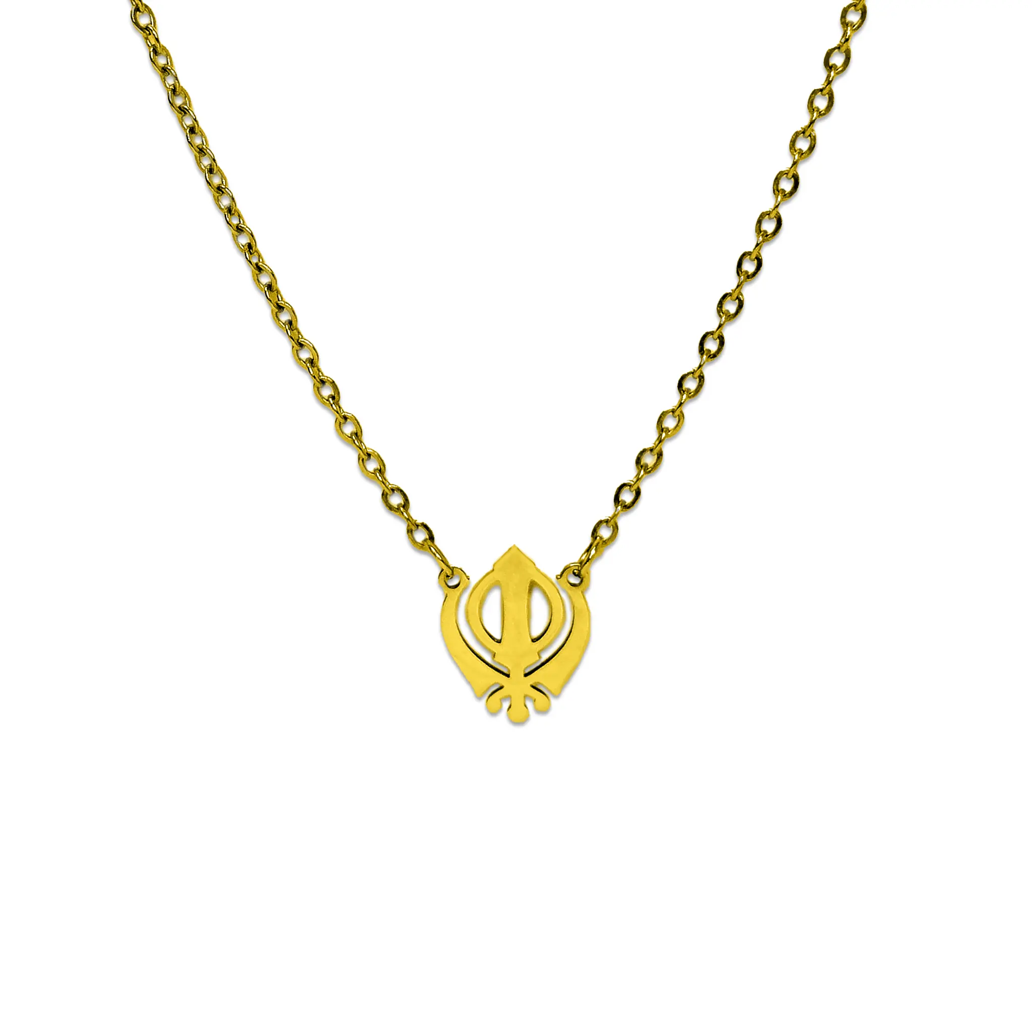 Chain Khanda gold display 2