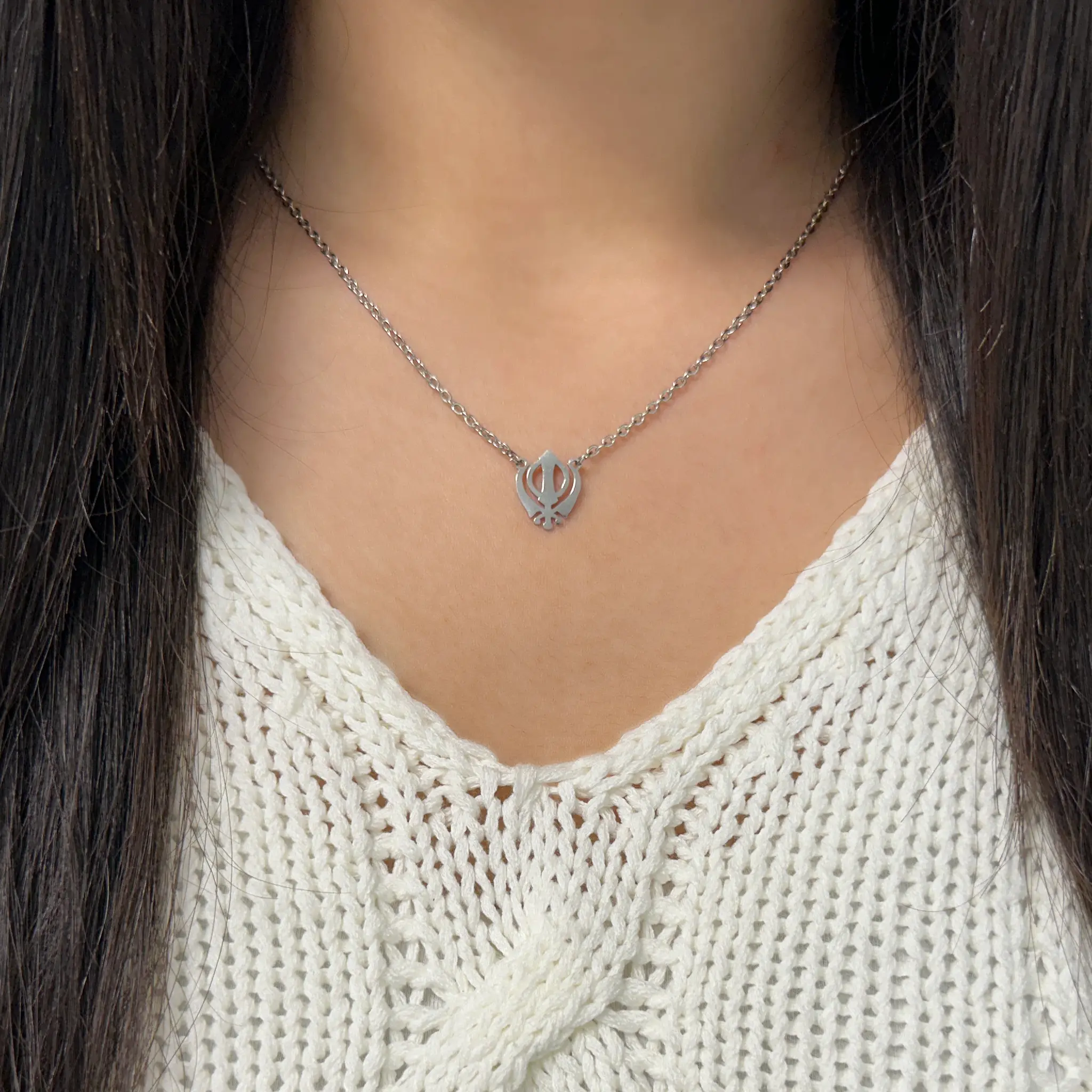 Chain Khanda silver person